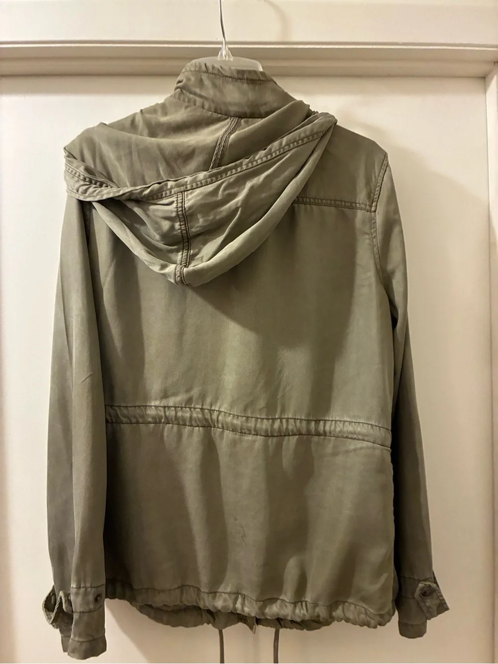 Max Jeans Olive Utility Hooded Jacket